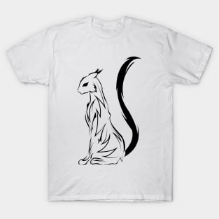 sphynx tribal cat tattoo T-Shirt